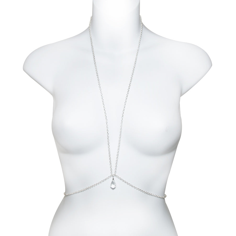 SINGLE TEARDROP SWAROVSKI CRYSTAL BODY HARNESS