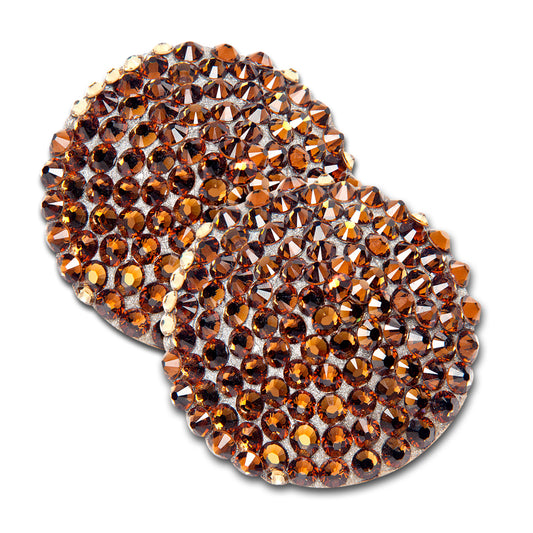 NUDE TOPAZ ROUND SWAROVSKI CRYSTAL PASTIES